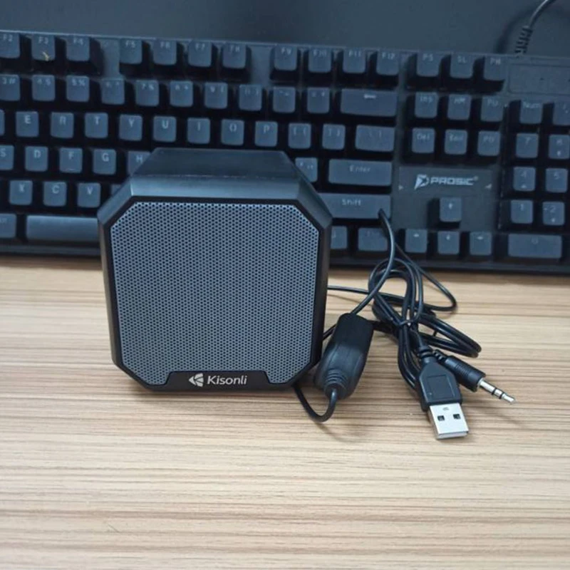 

Wired Desktop Computer Speaker Single USB Active Notebook Small Audio Player