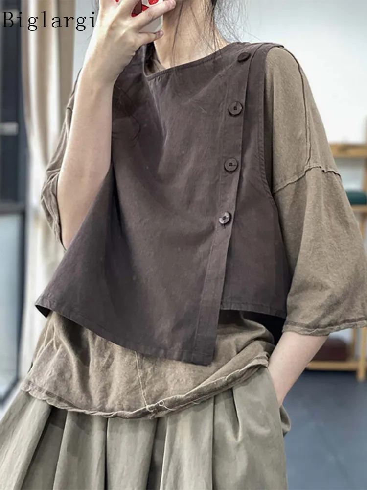 

Летний укороченный жилет женские Топы повседневные свободные Необычные дамские жилеты модные женские топы 2023 Vestido Mujer