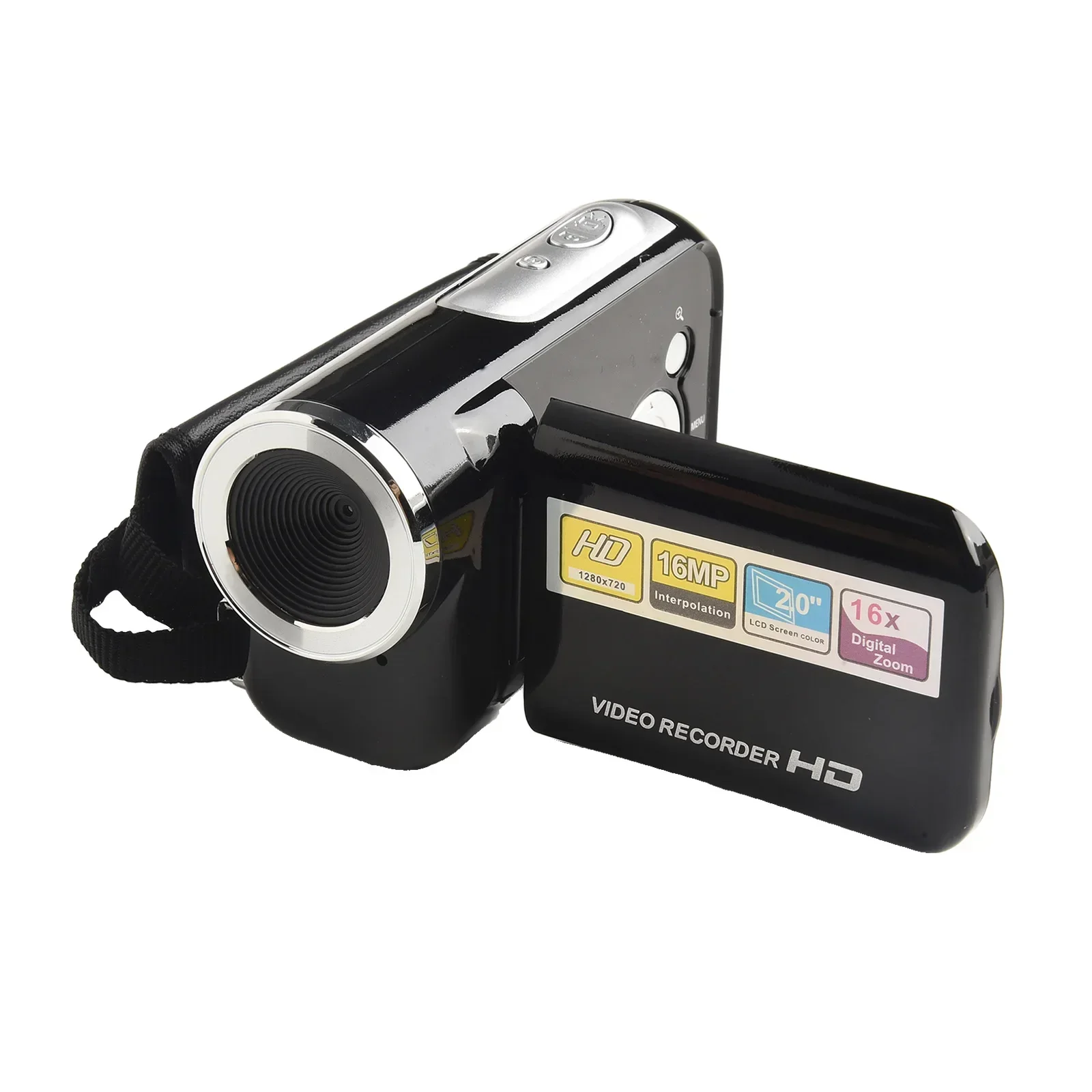D90 1080P 16MP Digital Camera 2.4 Inch Rotatable Screen Camcorder 16X Zoom HD Video Recorder with Fill Light HD Video Camcorder 4