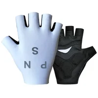 PNS TEAM WHITE Summer Cycling HALFFINGER Finger Gloves Size M-XL 1