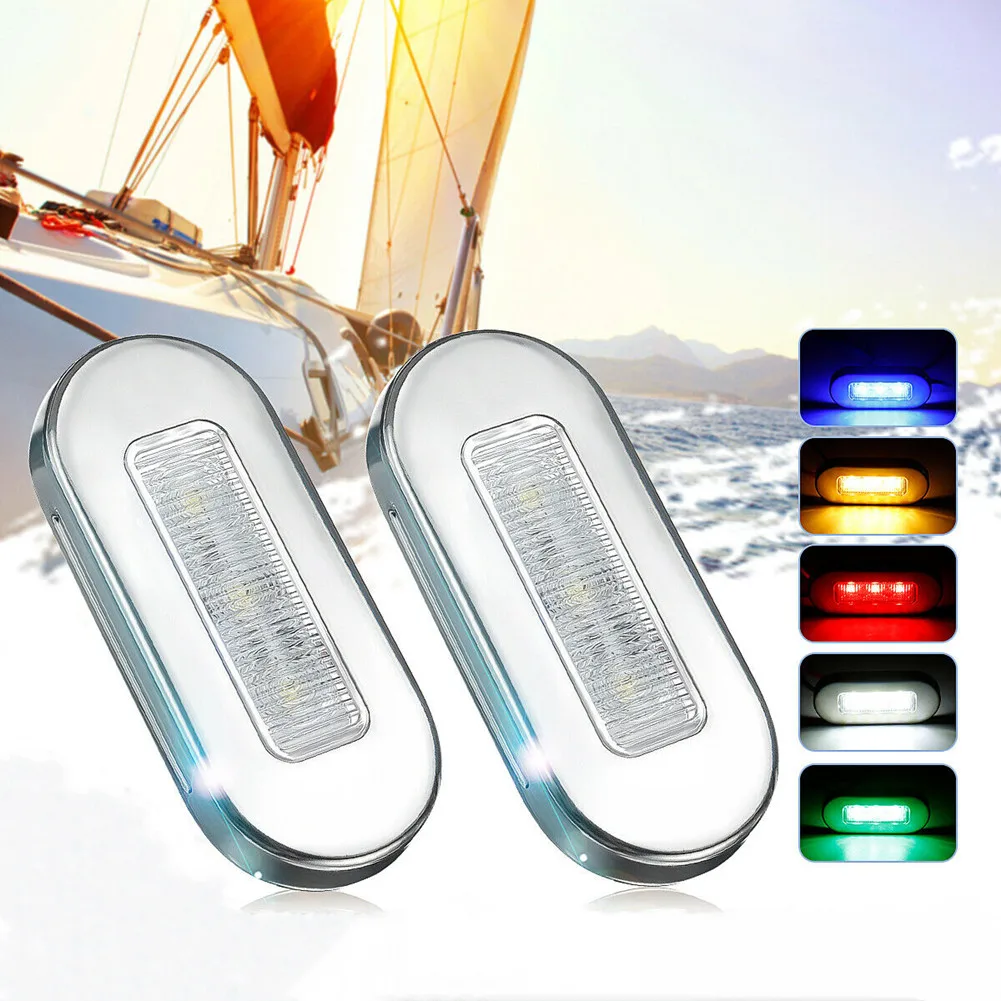 

2x ABS Plastic 3xLEDs Courtesy Light With 4X Screws Used For 12V DC Yacht/RV/Camper/Cabin Cars/Trailer Interior&exterior Light