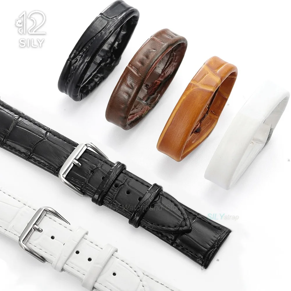 Premium Leather Watchband Keeper Rings - Strap Loop Retainers in Black and Brown (Multiple Sizes Available)