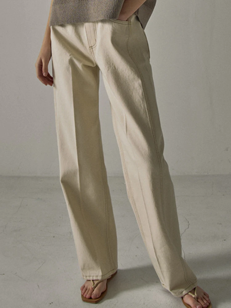 

Vintage Straight Leg Women Jeans Korean Fashion 2023 Spring New In