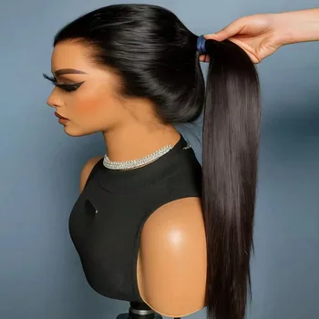 40 Inch Straight 13x4 Lace Front Wig 13x6 HD Lace Frontal Wigs 5x5 Black Brazilian Human Hair Wig 1