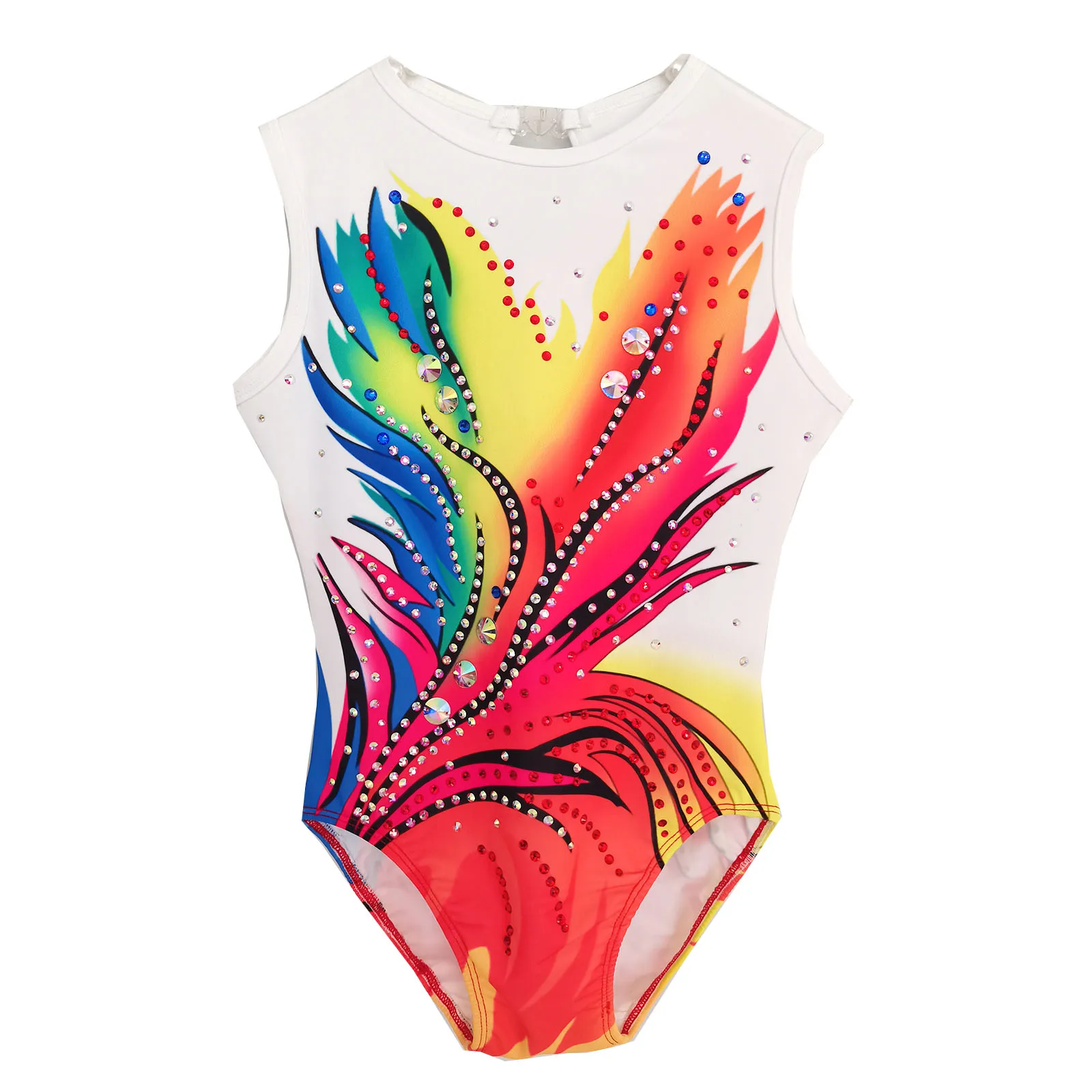 LIUHUO Rhythmic Gymnastics Leotards Girls Women Colorful Dance Wear Competition Unitards girl dance costume