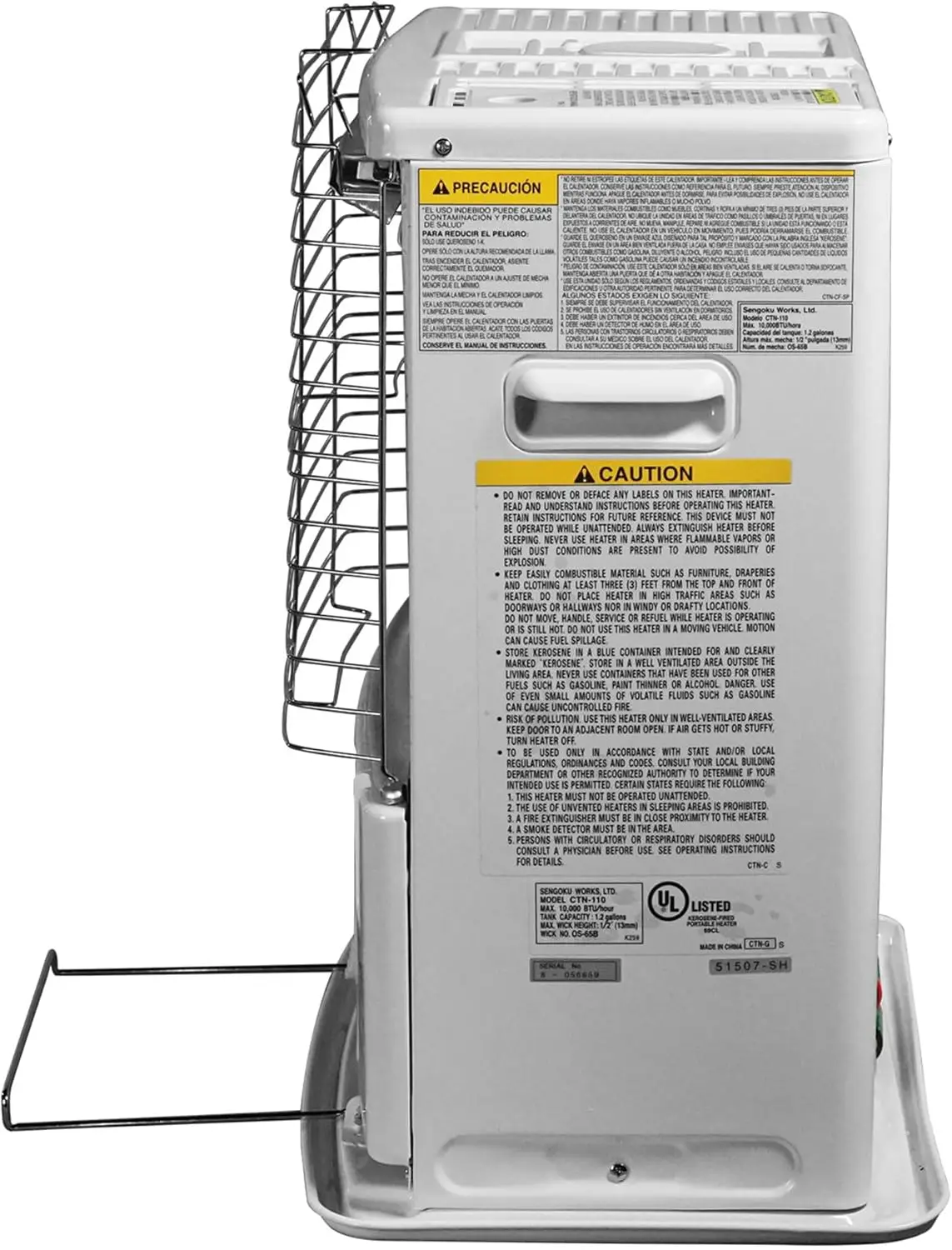 HeatMate Economic Portable Radiant Kerosene 10000 BTU Space Heater with Automatic Safety Shut Off for 380 Square Feet of Indoor/ 6