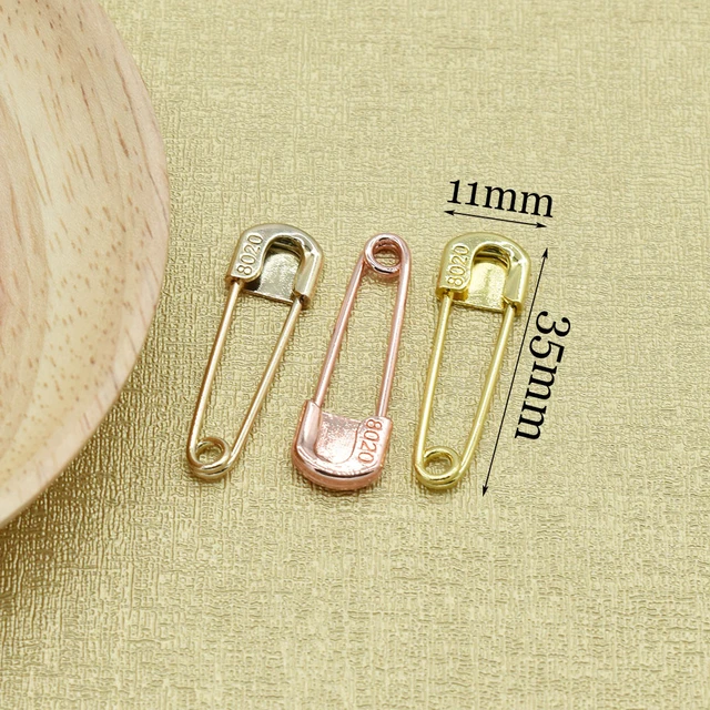 Small Safety pins Sewing pins - 35mm Brooch Stitch Markers Safety