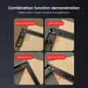 Carpenter Square Hole Scribing Ruler Carbon Steel 90 Degree Measuring Ruler Woodworking Tool Square Ruler Professional Tool 5