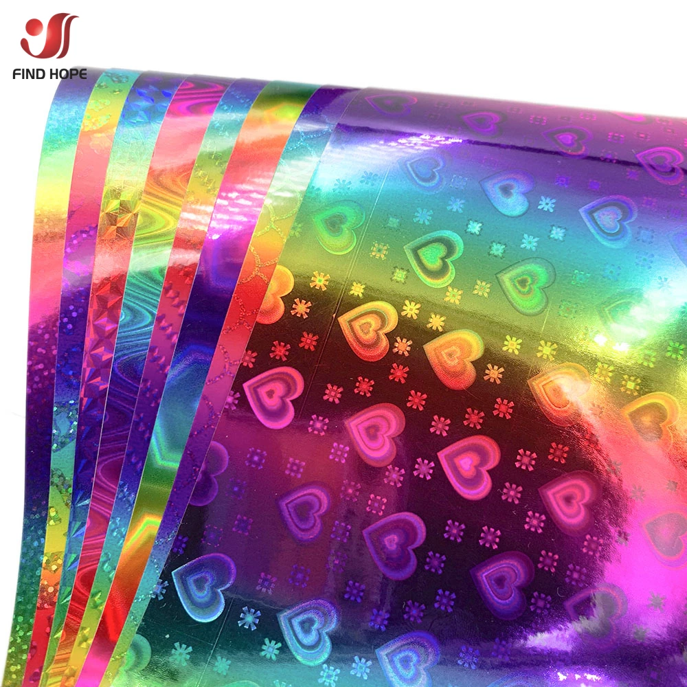12 X10In Holographic Love Leopard Rainbow Adesivo Craft Vinyl Fai Da Te Christmas Window Cards Decor For Cut And Silhouette & Cameo