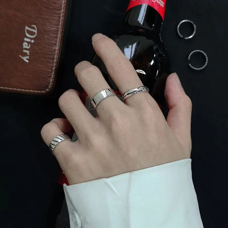

Модное индивидуальное мужское регулируемое кольцо на указательный палец, простое Универсальное кольцо для студентов