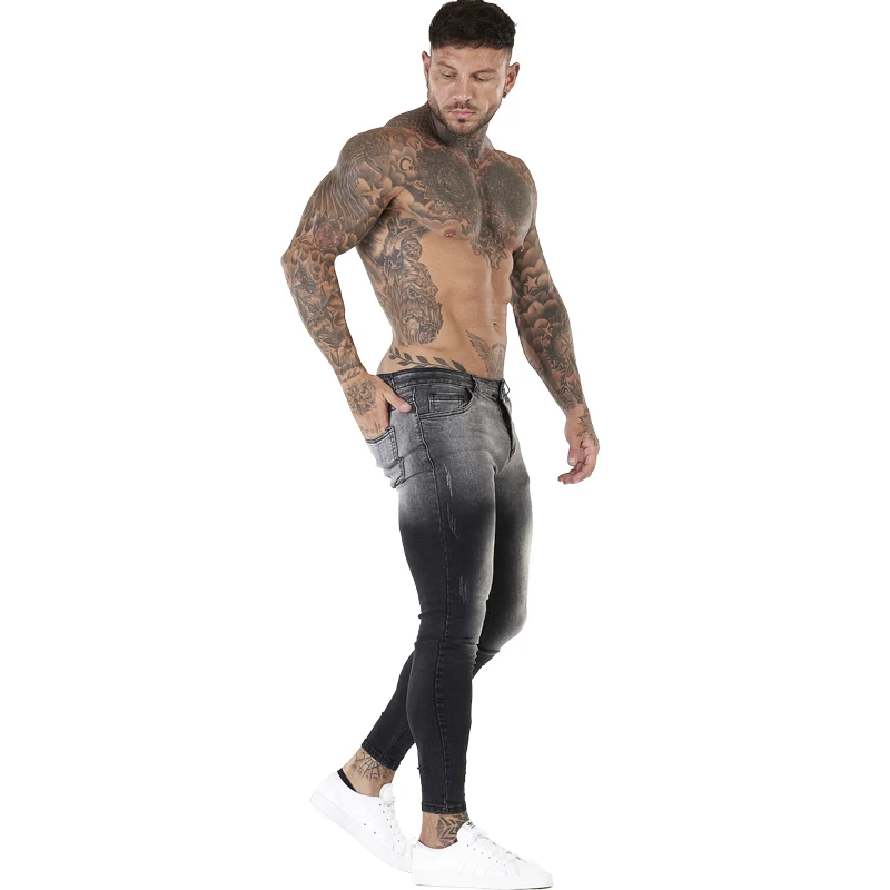 GINGTTO Skinny Jeans Men Streetwear Pants Male Trousers Denim Autumn Hiphop Elastic Full Cotton High Waist Stretchy Fabric 1130