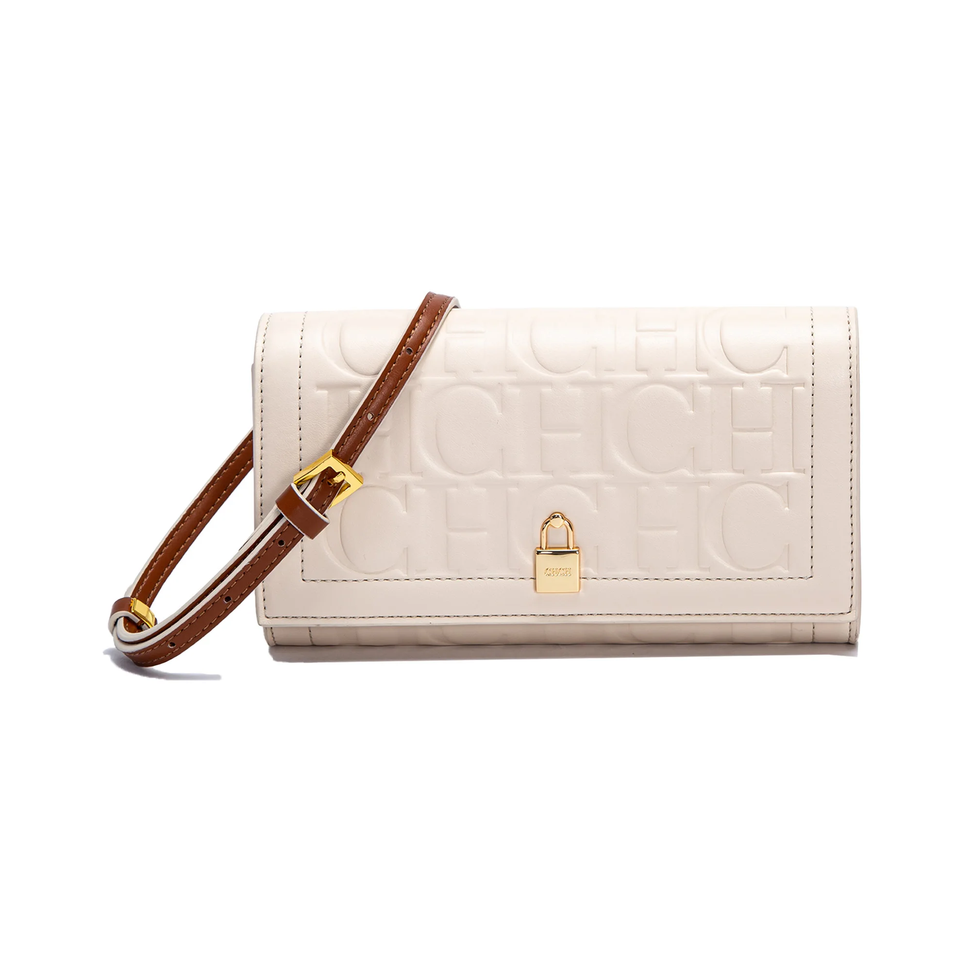 حقيبة كتف نسائية من CHCH 2024 حقيبة كروس منقوشة بح...