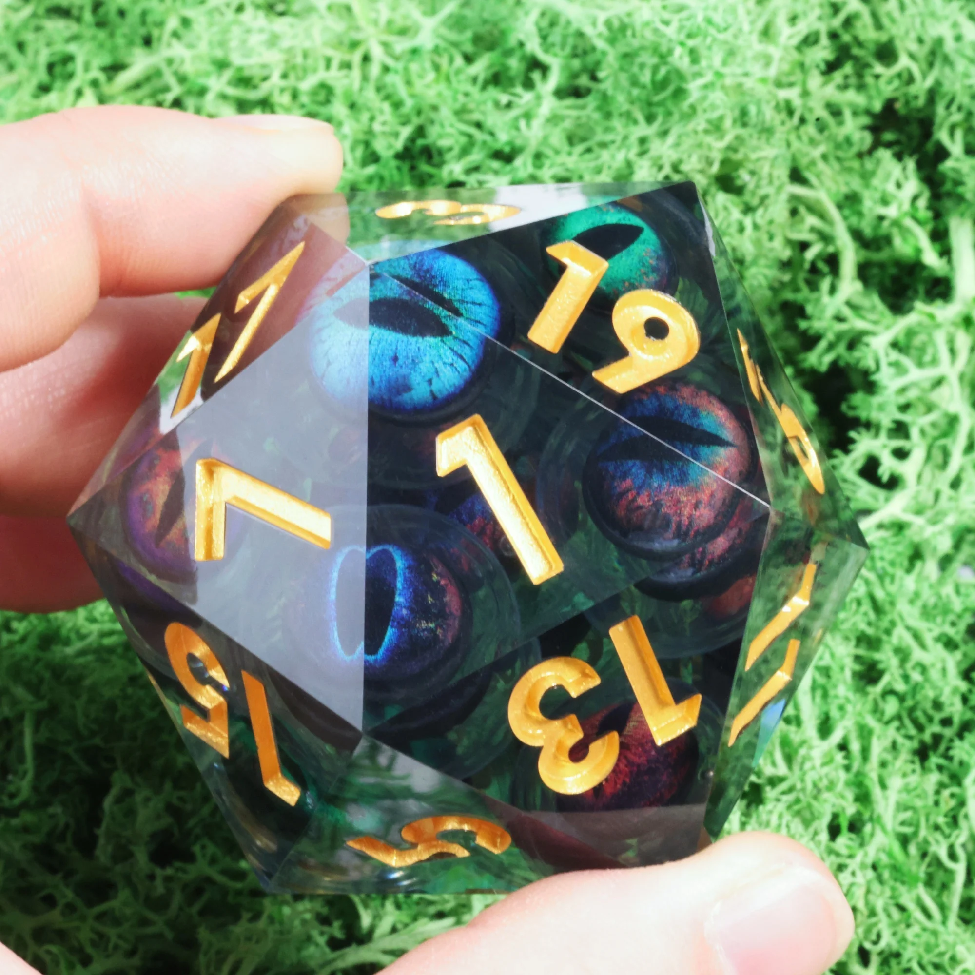 미니 플래닛 DND 50mm D20 멀티 아이볼 주사위 TRPG 던전앤드래곤 테이블탑 게임 다면체 레진 20면 주사위 D20 D&D COC