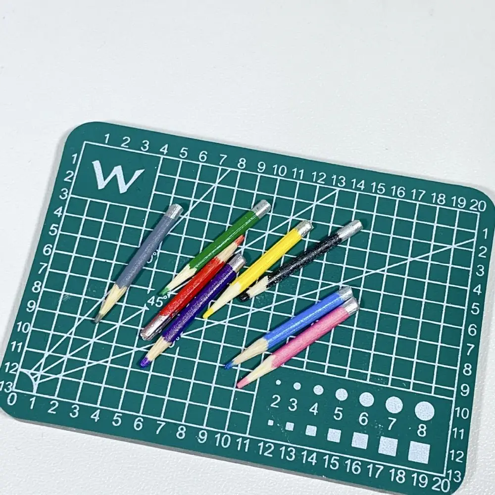 Simulation Dollhouse Pencils Study Scene Pretend Play Mini Colored Pencils Playing House Writing Materials Miniature Pen