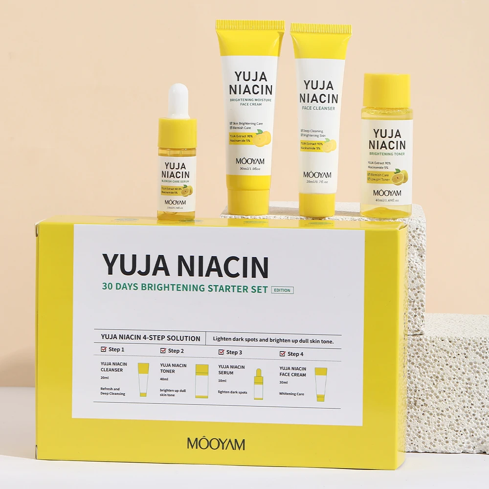 Skin Care Set YUJA NIACIN 30days Brightening Facial Cleanser Face Cream Serum Toner Moisturizing Hydrating