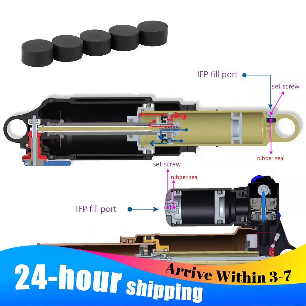 Bike Rear Shock IFP Inflator Needle MAX 700PSI with Needles Rubbers Cover Compatible for FOXRP2/RP23 CCDB X-Fusion