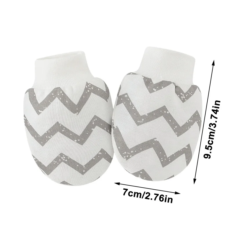 6Pairs/lot Newborn Gloves Protection Face Baby Boy Mittens Soft Cotton Anti-Scratch Gloves Cartoon Printed Girls Infant Supplies 6