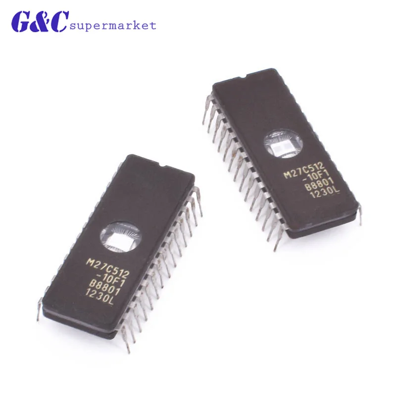 

10 шт Φ 27C512 M27C512 eprom, Uv 512 KBIT M27C512-10F1