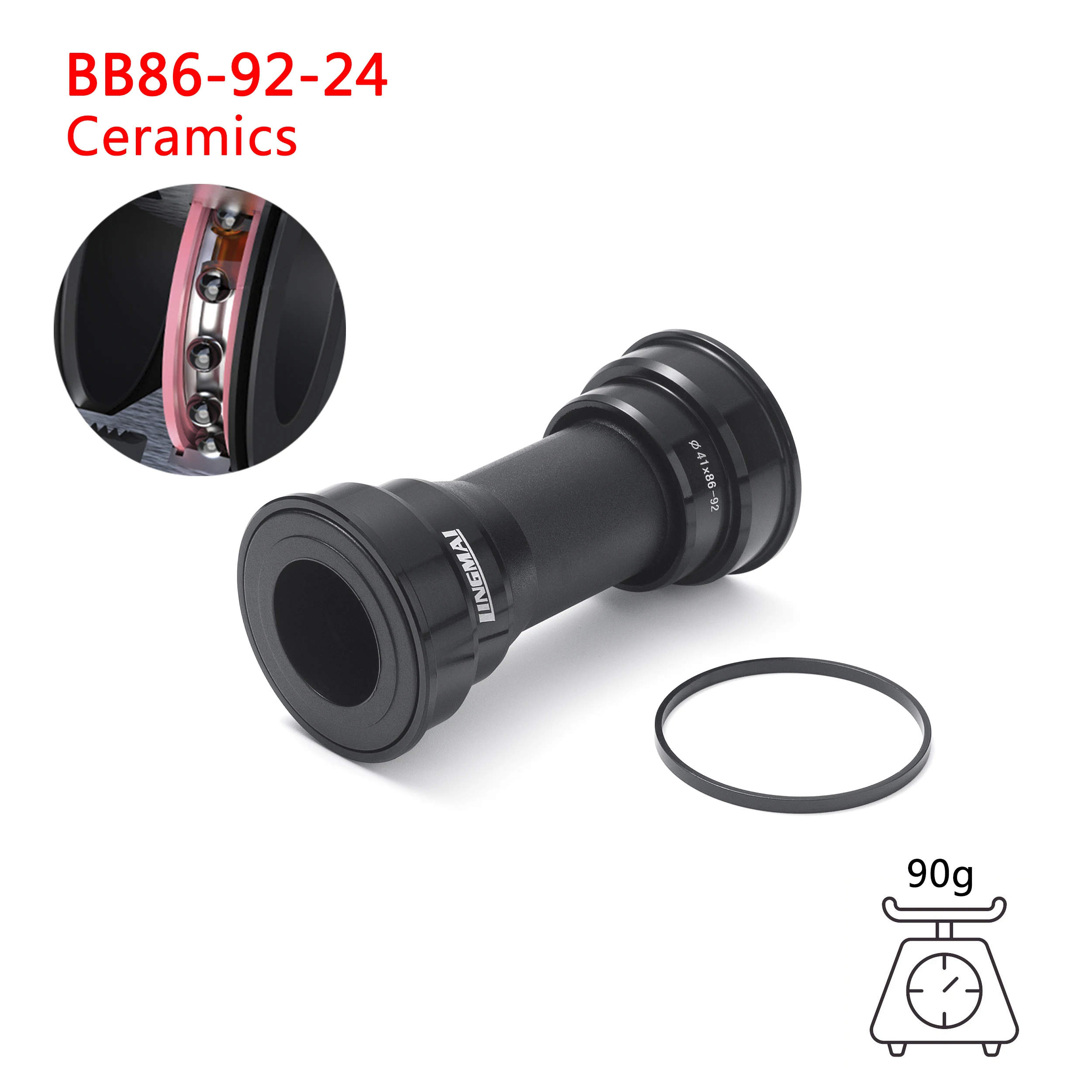 Wspornik dolny roweru łożysko ceramiczne BB PF30 BB86 BB386