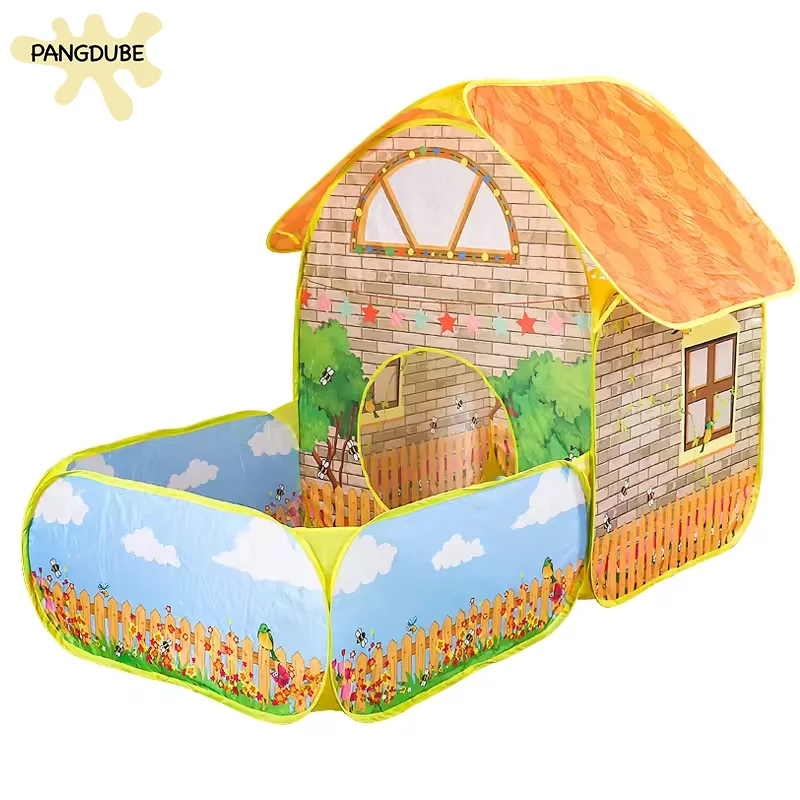 PANGDUBE Folding Baby Playpen 156*80*108cm Indoor Garden House Kid Wigwam Baby Activity Fence Playground