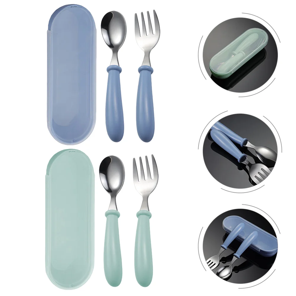 

Elf Ears Cartoon Fork Spoon Cutlery Flatware Stainless Steel Children Tableware
