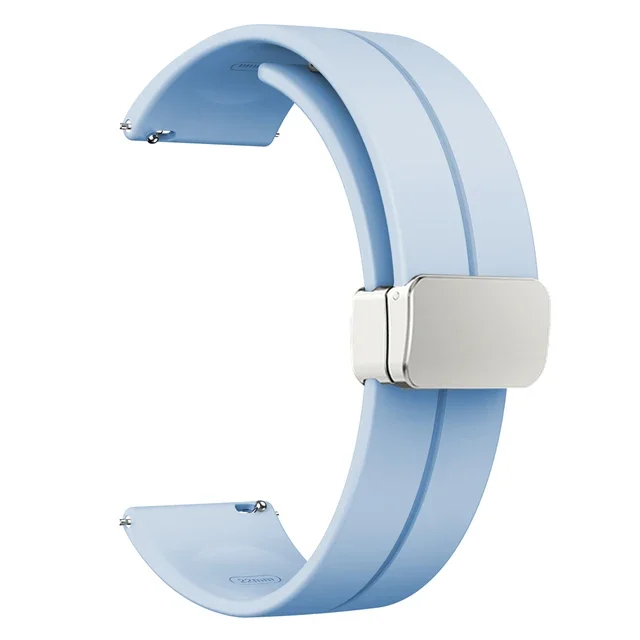 22mm Sports Silicone Magnetic Buckle Watchband Strap