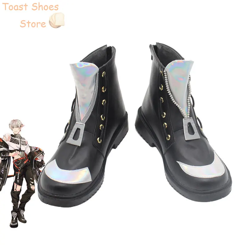 

Game Nu:Carnival Eiden Cosplay Shoes PU Leather Shoes Halloween Carnival Boots Cosplay Props Costume Prop