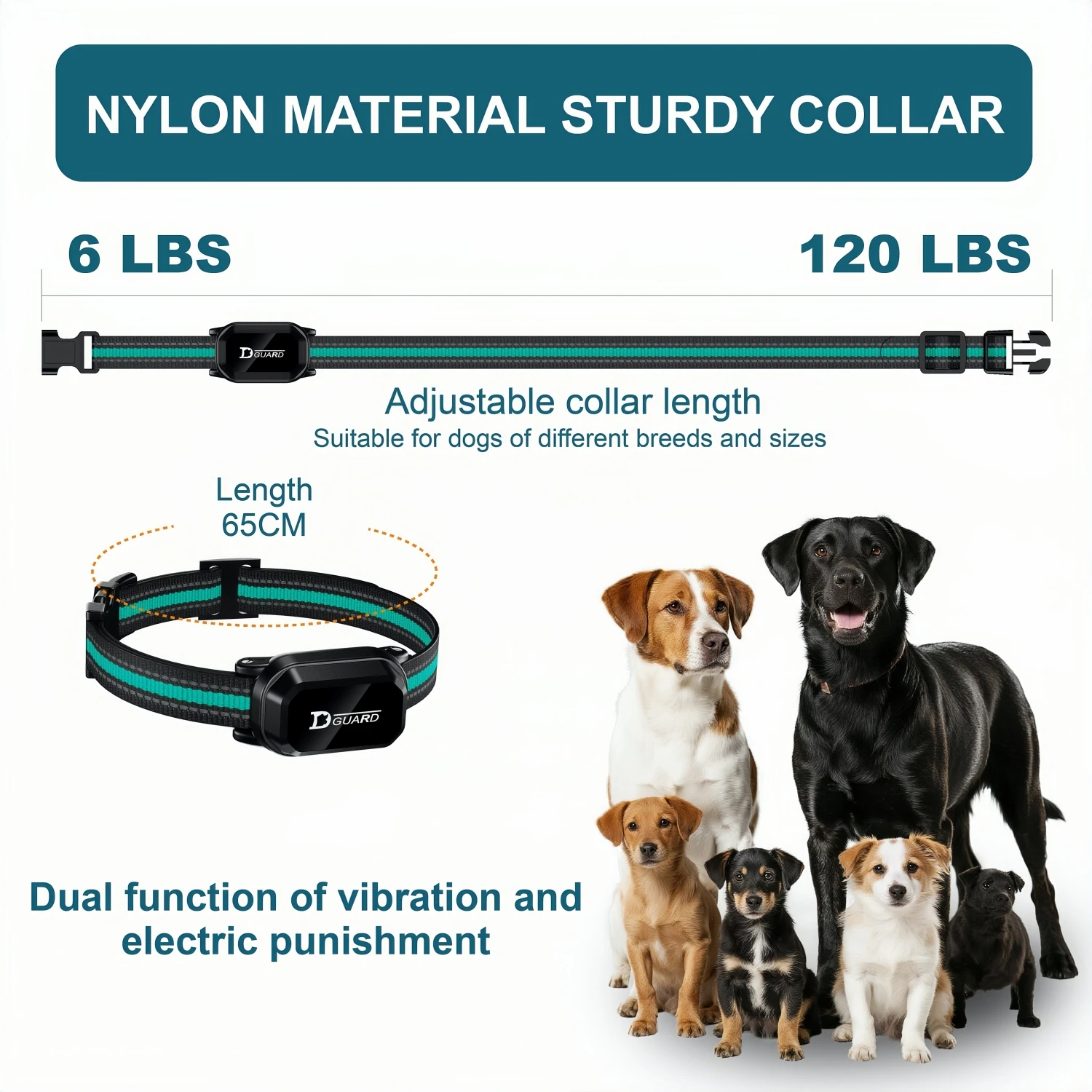Waterproof Anti Barking Dog Collar Rechargeable Training Device_voghion.com
