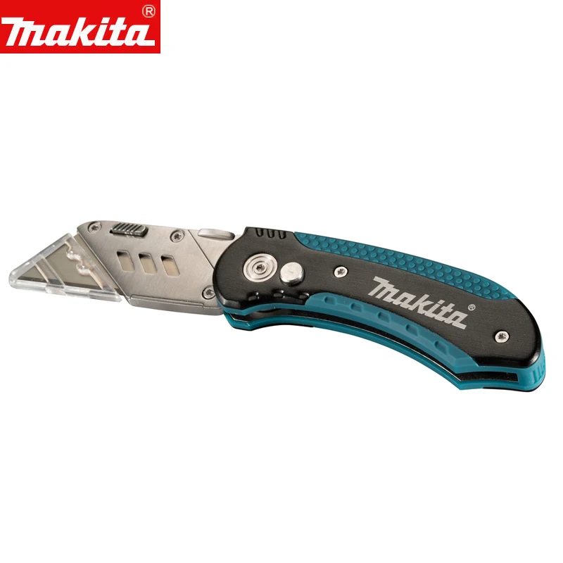 Makita E-10908 Utility Knife Quick Change Folding Manual Retractable Safe Portable Hand Tools Folding Knife With 10 Blades 3