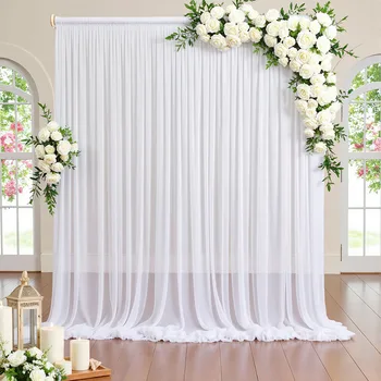White Tulle Sheer Curtains 1