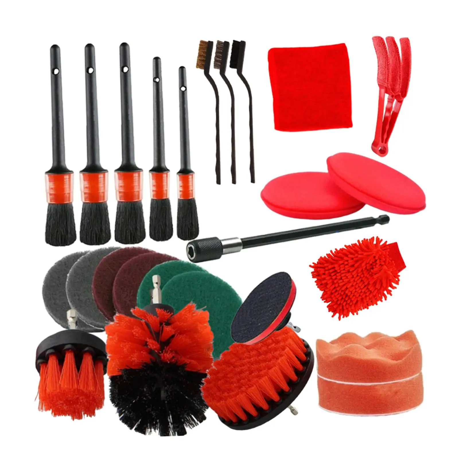 

26Pcs Car Interior Exterior Detailing Kit Versatile Lightweight Detail Brush