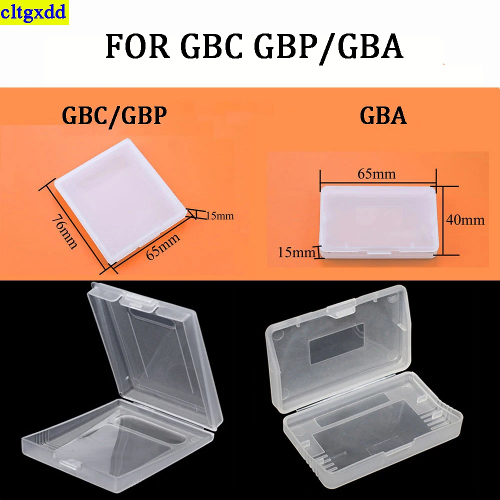 

Cltgxdd 5piece FORGBA/GBC/GBP Plastic Transparent Game Card Storage Box Protective Case Game Bag Cardholder Dust Box