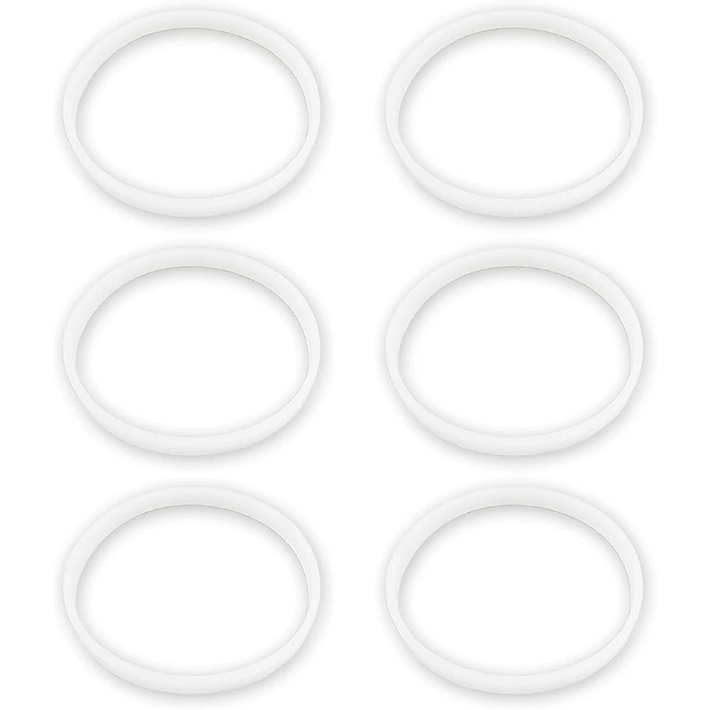 

6 Pack Rubber Gaskets Replacement Seal White O-Ring for Ninja Juicer Blender Cups Seals BL770 Small