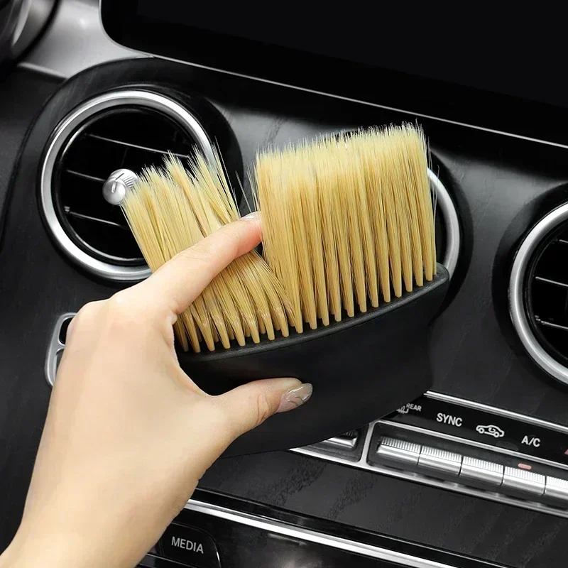 Universal Dust Removal Brush for Car Air Conditioner Outlets - Soft Brush Cleaning Tool