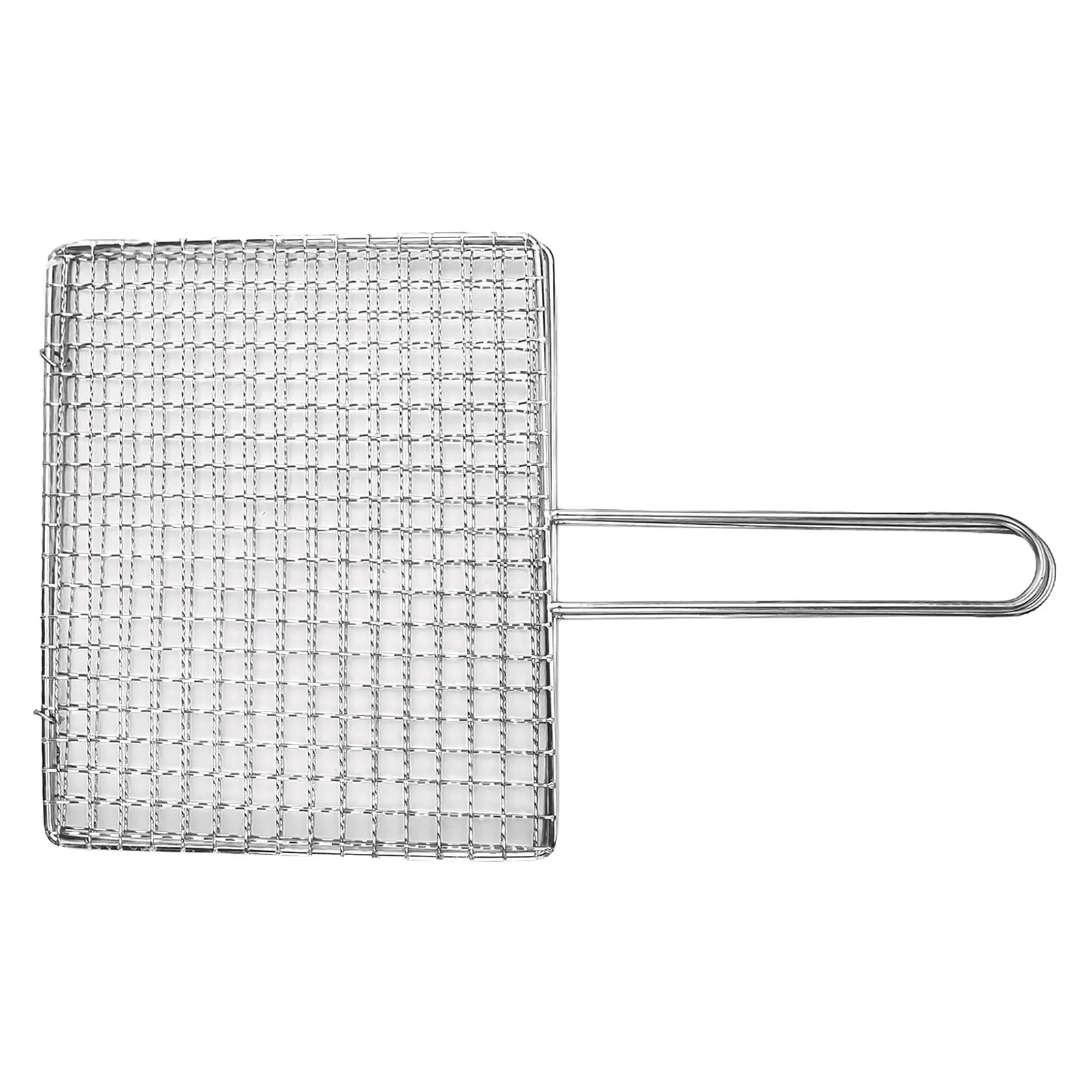 

Прочная сетка из нержавеющей стали для барбекю, легкая в использовании сетка с ручкой, идеально подходит для кемпинга на открытом воздухе и домашнего барбекю