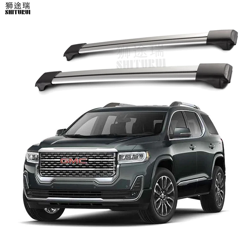 2pcs Roof Bars For Gmc Acadia 2017+ Suv 2th Aluminum Alloy Side Bars