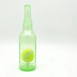 Pet Dog Chewing Toy with Tennis Ball - Interactive Squeaky Puzzle Toy - M (Green)