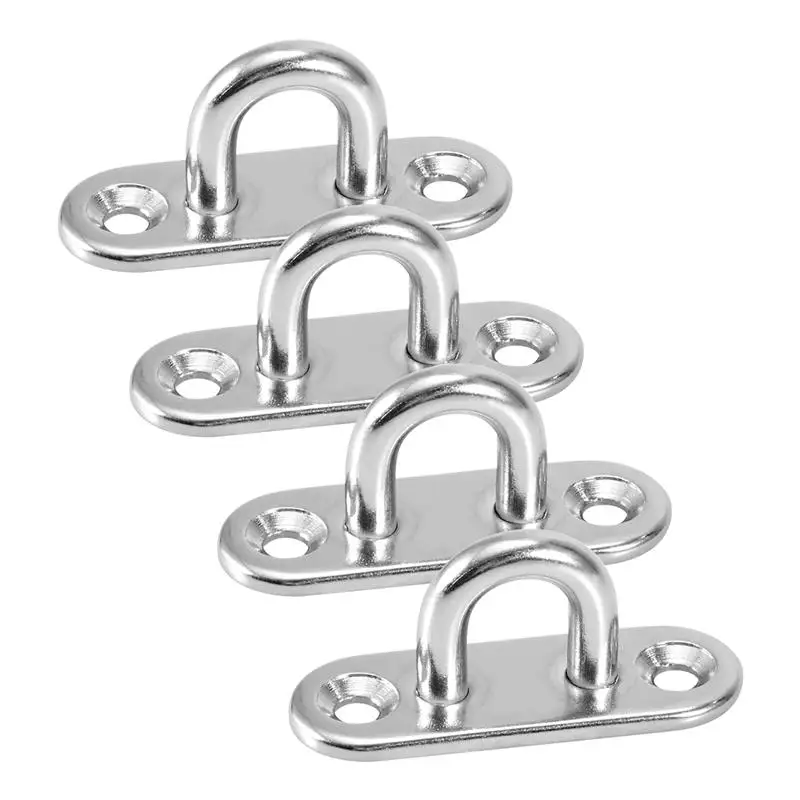 4/12pcs M5 U Shape 304 Stainless Steel M5 Ceiling Wall Mount U Hook