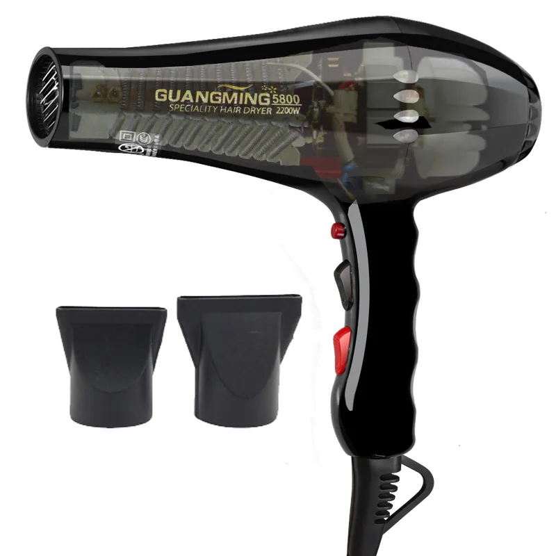 Real 2200W Professional Powerful Hair Dryer Fast Heating Hot And Cold Adjustment Ionic Air Blow Dryer For Hair Salon Use