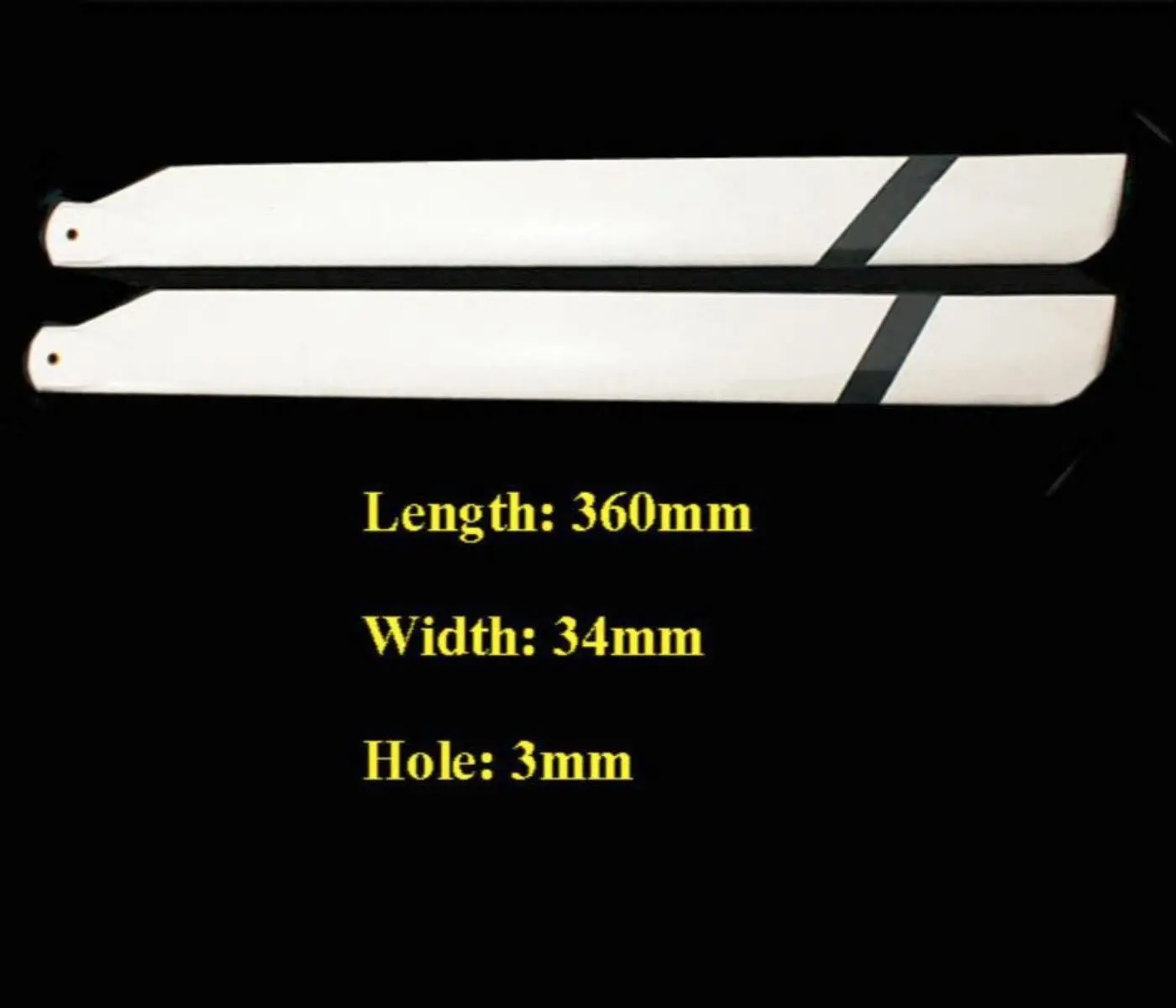 Lame Principali In Fibra Di Vetro Da 360Mm Per Align Trex 450L 480 Rc Helicopter