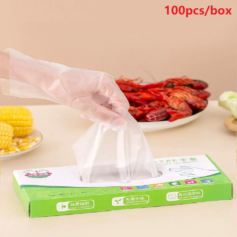 100PCS Disposable Transparent Thickened Food Grade Catering Film Without Bisphenol A and Latex Food Non-slip Protective Film