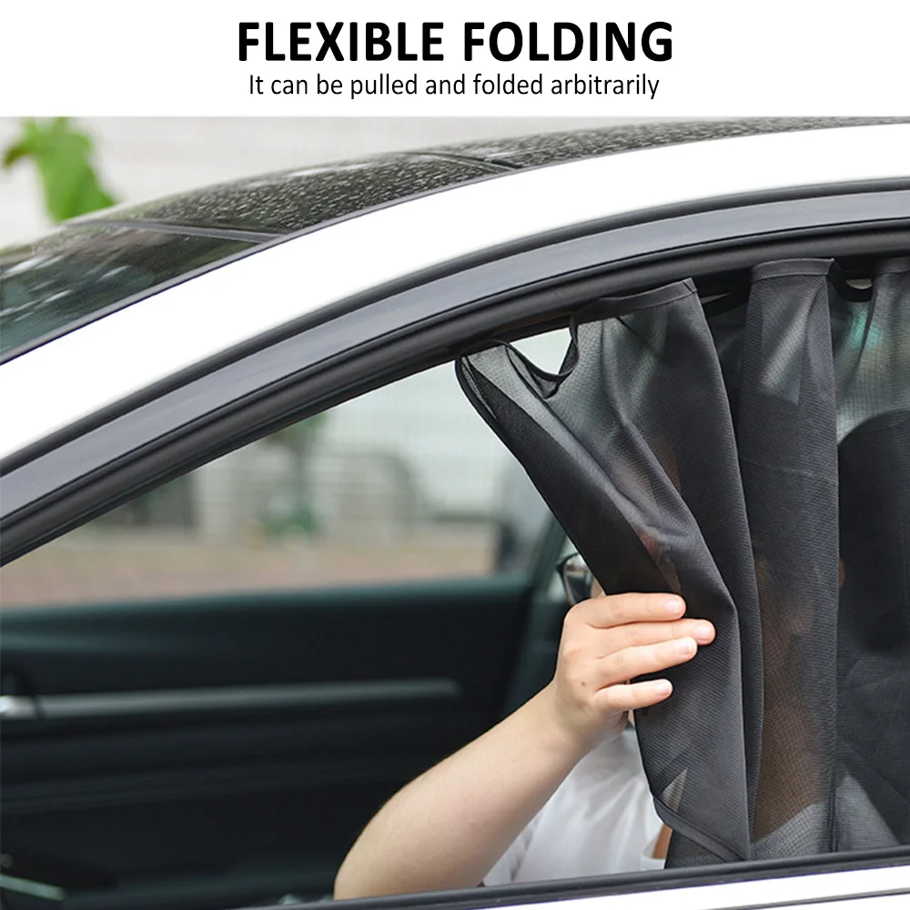 4pcs Car Sunshade Window Curtain Auto Window Sun Shade Privacy