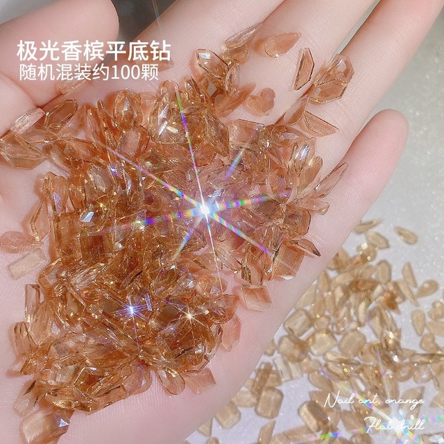 Aurora Nail Parts 3D Gems Nails Art Decoration Nail stone Nail Shaped Drill Rhinestones Mix Crystal Nail Art Accessories