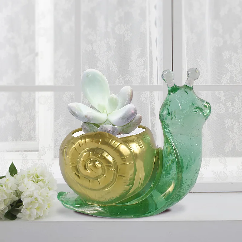

DIY Snail Flower Pot Silicone Mold Casting Crafts Epoxy Resin Molds Snail Storage Box Making Cement Plaster Mould Home Decor
