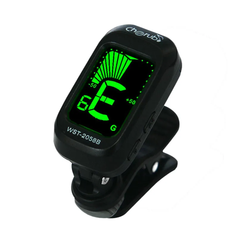 Description Picture 2 of itemWST-2058B Auto Clip-on Tuner Chromatic Guitar Bass Violin Ukulele C Ukelele D B Bb Flat Tuning LCD Display Backlit Tuner