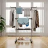 Large Drying Rack, Collapsible Drying Rack Laundry 4 Tiers, Removable Drying Rack, Folding Wings, Easy to Assemble, Indoor/Outdo 1