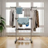 Large Drying Rack, Collapsible Drying Rack Laundry 4 Tiers, Removable Drying Rack, Folding Wings, Easy to Assemble, Indoor/Outdo 1
