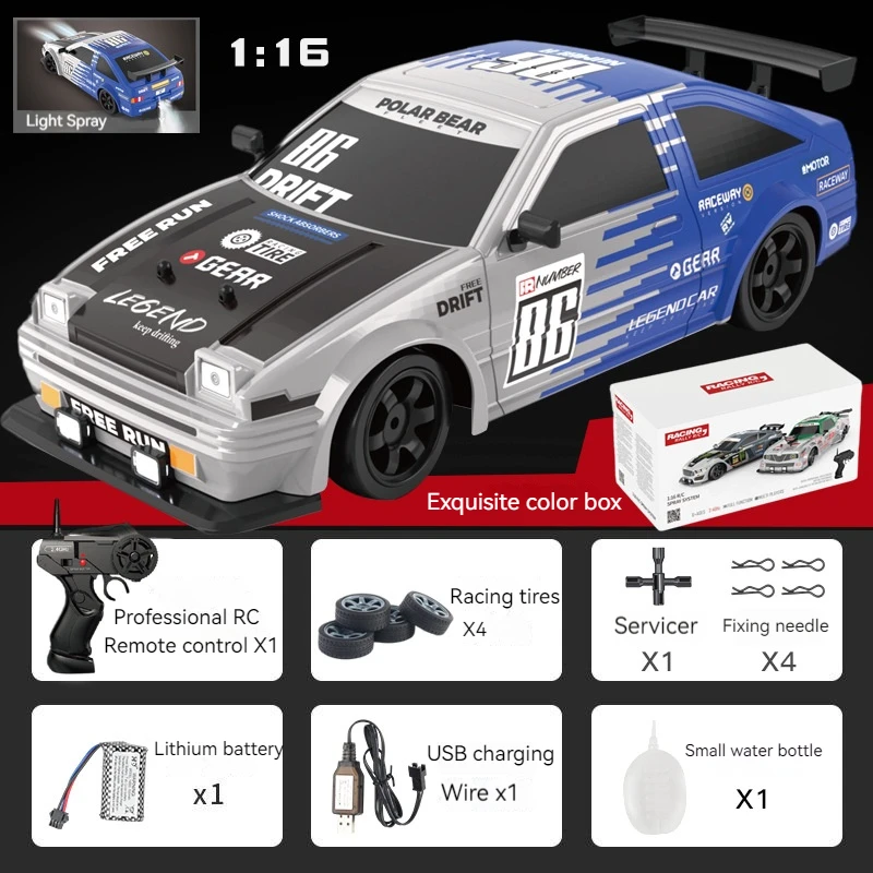 AE86 1:16 レーシングドリフトカーリモートコントロールおもちゃ RC