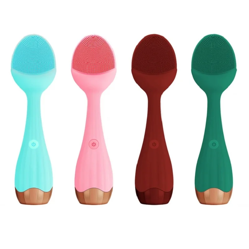 Electric Facial Cleansing Brush Face Massage Skin Care Silicone Vibration Cleaner Deep Pore Cleaning Skin Beauty Tool 4pcs m3 m4 m5 m6 m8 rubber anti vibration isolator mounts bobbins tool parts