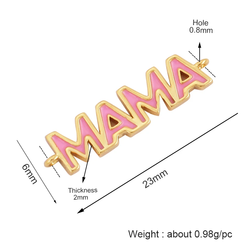 アクセサリー mama 流行の愛のママ-ダブルホールコネクタ,象,オオカミ,ライオン